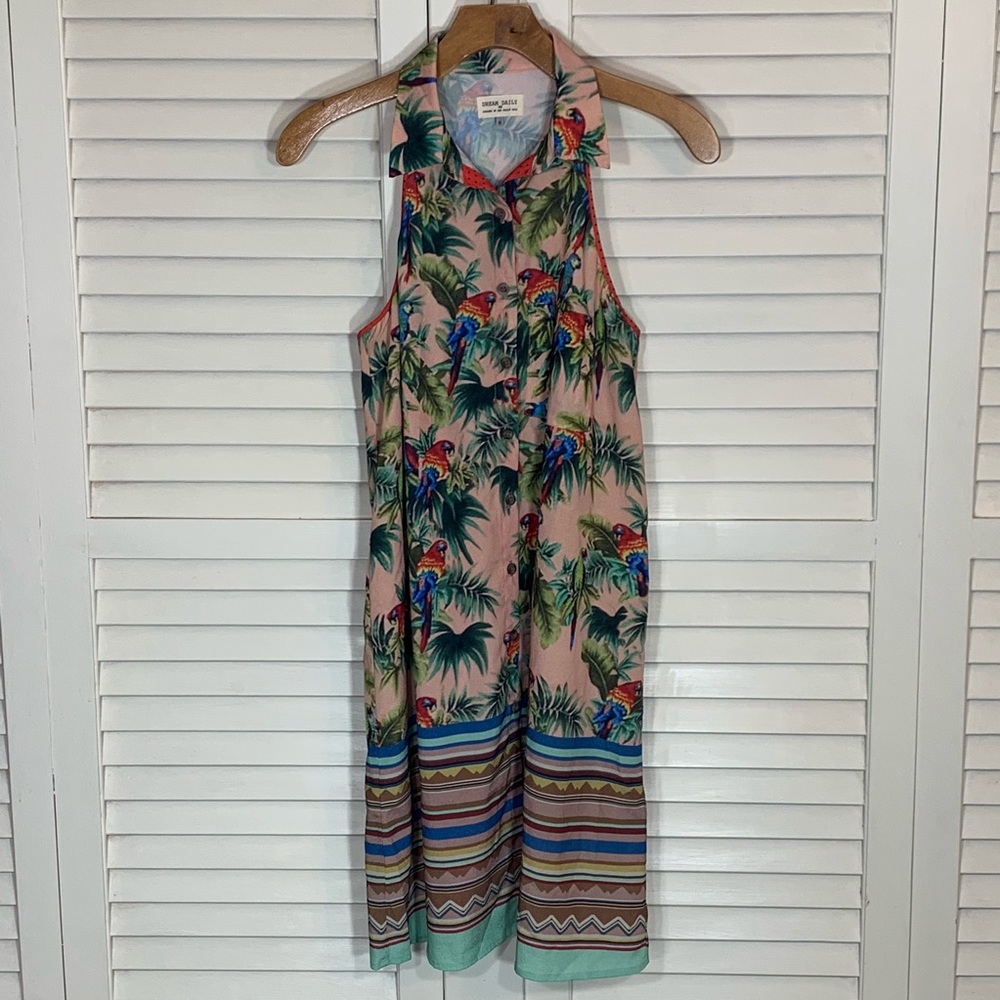 Dream Daily Parrot Henga shirtdress